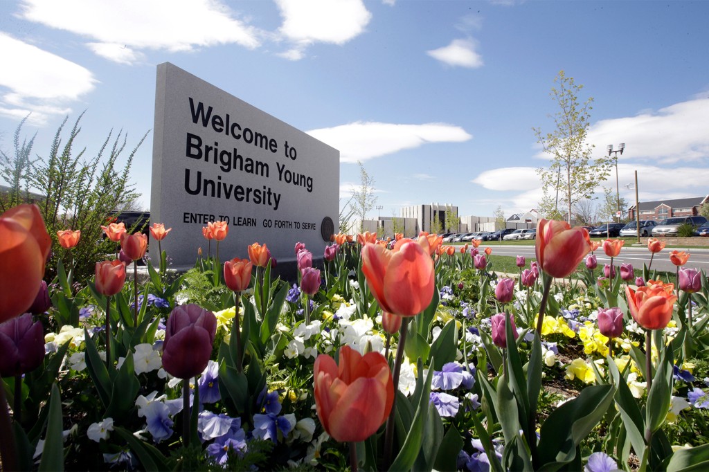 Brigham Young University welcome sign